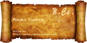 Mauks Cserne névjegykártya